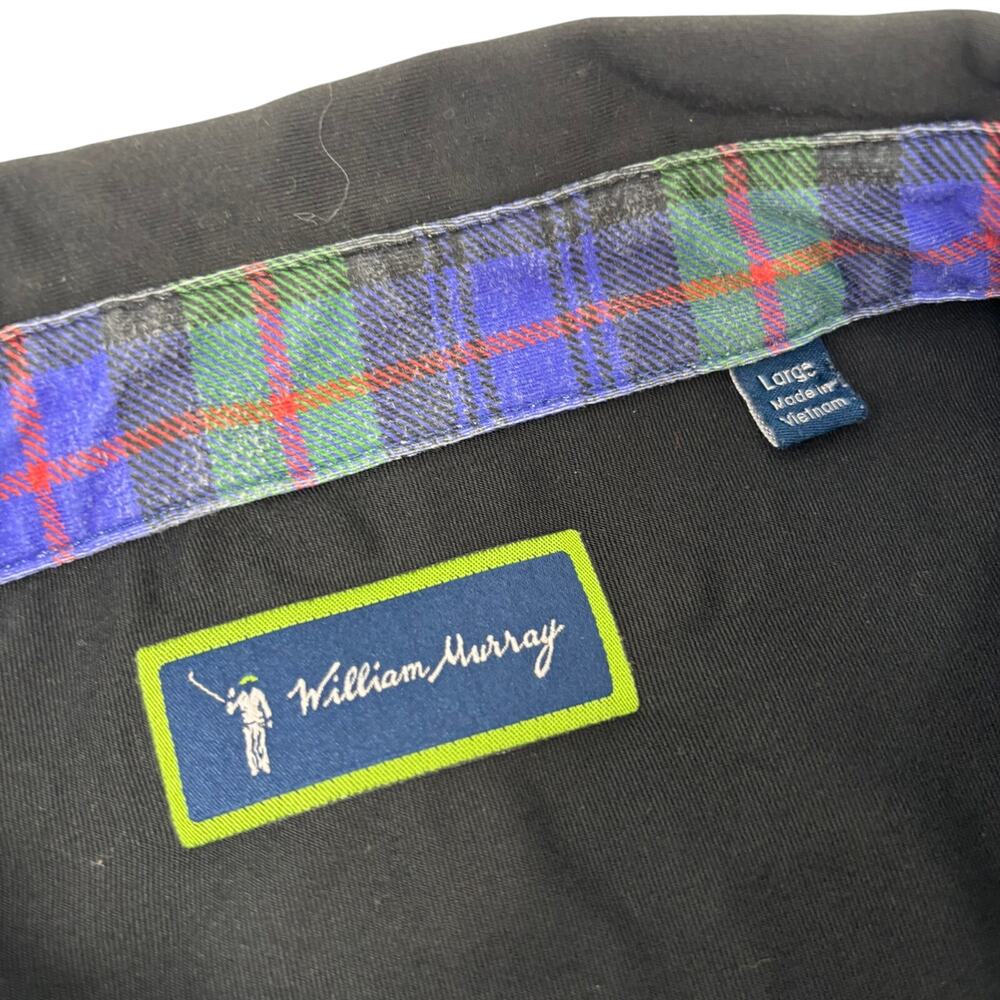 William Murray Mens Large Solid Black Short Sleeve Golf Polo Shirt - Picture 2 of 7
